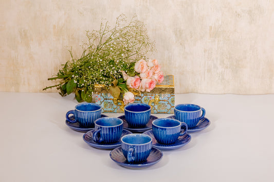 Blue Cup & Saucers