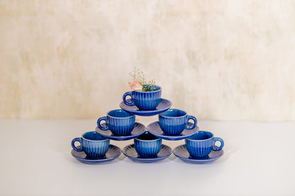 Blue Cup & Saucers