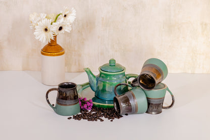 Green Black Industrial Mugs